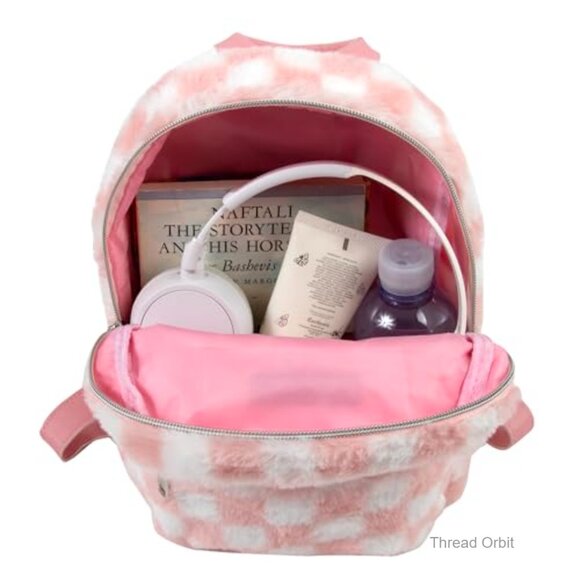 Mini Plush Tablet Backpack for Work College Commuting Travel main image 4